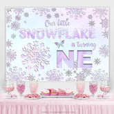 Lofaris Purple Little Snowflake Is Turning One Birthday Backdrop